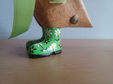 Load image into Gallery viewer, DCUK Green Floral Boots Duckling Named IVY New