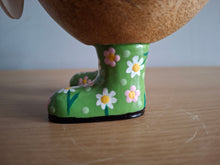 Load image into Gallery viewer, DCUK Green Floral Hat and Boots Ducky Duck Named GLORIA 12cm New