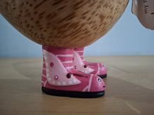 Load image into Gallery viewer, DCUK Duck Wild Welly PINK BUTTERFLY BOOTS Wooden Ducky Named CAMILLA
