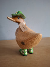 Load image into Gallery viewer, DCUK Green Floral Hat and Boots Ducky Duck Named GLORIA 12cm New