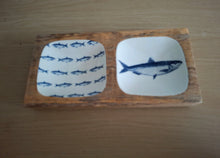 Load image into Gallery viewer, FISH Design Wooden Enamel Tray 20cm