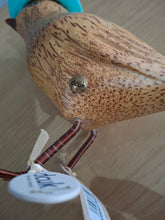 Load image into Gallery viewer, DCUK Wooden Garden Bird In Turquoise Hat Named COCO