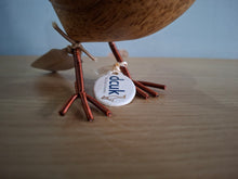 Load image into Gallery viewer, DCUK Wooden Garden Bird In Turquoise Hat Named ELSIE