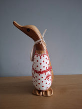 Load image into Gallery viewer, DCUK BAKER DUCKLING Red Heart Apron Wooden Duck Named HOLLY Hand Painted Gift 18cm