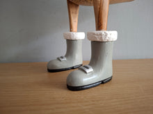 Load image into Gallery viewer, DCUK Alpine Duck Named HOLLY Grey Boots and Scarf Gift 30cm Tall
