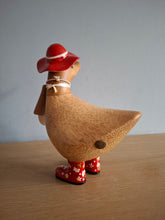 Load image into Gallery viewer, DCUK Red Floral Hat and Boots Ducky Duck Named BEATRIX 12cm New