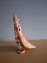 Load image into Gallery viewer, DCUK BAKER DUCKLING Red Heart Apron Wooden Duck Named HOLLY Hand Painted Gift 18cm