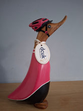 Load image into Gallery viewer, DCUK CYCLIST DUCK Named PEGGY Handpainted Wooden Duckling
