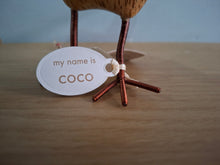 Load image into Gallery viewer, DCUK Wooden Garden Bird In Turquoise Hat Named COCO