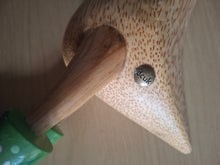 Load image into Gallery viewer, DCUK Wooden Duck Named Karen Green Floral Boots 35cm Free Gift Box