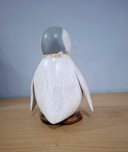 Load image into Gallery viewer, DCUK Baby Emperor Penguin Named WINNIE Wooden Penguin Gift 14cm