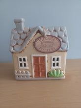 Load image into Gallery viewer, Village Pottery Cottage Tea Light Holder With Chimney Cream and Grey Garden House Tea Light 15cm NEW