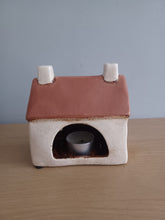 Load image into Gallery viewer, Village Pottery Cream CROFT HOUSE Tea Light Holder Ceramic Gift 12cm NEW