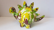 Load image into Gallery viewer, Pomme Pidou ZORC DINOSAUR Camouflage Decoupage Ceramic Money Box Piggy Bank Money Bank With Stopper Collectable Gift 15cm