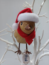 Load image into Gallery viewer, DCUK TRADITIONAL CHRISTMAS Garden Bird Named HOLLY With Bird House Gift Box Hand Carved GIFT Ornament 12cm Tall