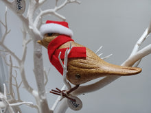 Load image into Gallery viewer, DCUK TRADITIONAL CHRISTMAS Garden Bird Named HOLLY With Bird House Gift Box Hand Carved GIFT Ornament 12cm Tall