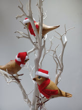 Load image into Gallery viewer, DCUK TRADITIONAL CHRISTMAS Garden Bird Named HOLLY With Bird House Gift Box Hand Carved GIFT Ornament 12cm Tall