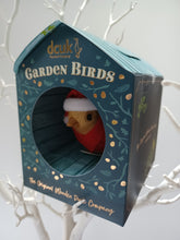 Load image into Gallery viewer, DCUK TRADITIONAL CHRISTMAS Garden Bird Named HOLLY With Bird House Gift Box Hand Carved GIFT Ornament 12cm Tall
