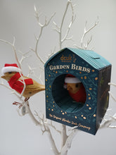 Load image into Gallery viewer, DCUK TRADITIONAL CHRISTMAS Garden Bird Named HOLLY With Bird House Gift Box Hand Carved GIFT Ornament 12cm Tall