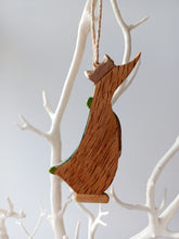 Load image into Gallery viewer, DCUK Christmas Tree Hanging Decorations SET OF THREE KINGS With Gift Bag Green Purple and Blue Miniature Duck 10cm Tall Hand Carved Hand Painted Gift Ornament.