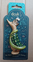 Load image into Gallery viewer, DCUK Three Kings Christmas Tree Hanging Decorations SET OF THREE With Gift Bag Green Purple and Blue Miniature Duck 10cm Tall Hand Carved Hand Painted Gift Ornament.