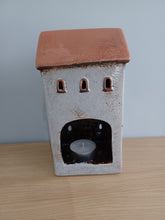 Load image into Gallery viewer, QUAY TRADERS Ceramic Grey House Tea Light Holder Gift 18.5cm NEW