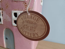 Load image into Gallery viewer, Ceramic Village Pottery Tall Pink House Tea Light Holder Gift Ornament Decoration 25cm