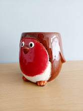 Load image into Gallery viewer, Village Pottery Small ROBIN Planter Plant Pot Gift Decoration Ornament 11cm Tall