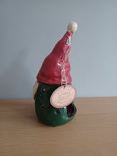 Load image into Gallery viewer, RED And GREEN GONK Tea Light Holder Village Pottery Cute Ceramic Gift 19cm NEW