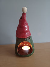 Load image into Gallery viewer, RED And GREEN GONK Tea Light Holder Village Pottery Cute Ceramic Gift 19cm NEW