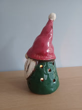 Load image into Gallery viewer, RED And GREEN GONK Tea Light Holder Village Pottery Cute Ceramic Gift 19cm NEW