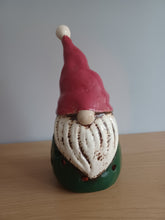 Load image into Gallery viewer, RED And GREEN GONK Tea Light Holder Village Pottery Cute Ceramic Gift 19cm NEW