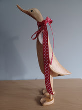 Load image into Gallery viewer, DCUK Natural Wooden Duck Ducklet Named GREGORY Hand Carved Gift Ornament 30cm Tall