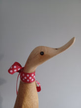 Load image into Gallery viewer, DCUK Natural Wooden Duck Ducklet Named GREGORY Hand Carved Gift Ornament 30cm Tall