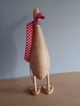 Load image into Gallery viewer, DCUK Natural Wooden Duck Ducklet Named GREGORY Hand Carved Gift Ornament 30cm Tall