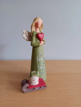 Load image into Gallery viewer, Feather And Grace CHRISTMAS ANGEL Figurine Ornament Keepsake Gift Green 12.5cm NEW