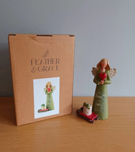Load image into Gallery viewer, Feather And Grace CHRISTMAS ANGEL Figurine Ornament Keepsake Gift Green 12.5cm NEW