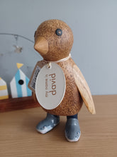 Load image into Gallery viewer, DCUK Wild Welly Penguin Gift Named DAVID Grey Shark Wellies12cm
