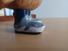 Load image into Gallery viewer, DCUK Wild Welly Penguin Gift Named DAVID Grey Shark Wellies12cm
