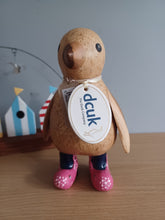 Load image into Gallery viewer, DCUK Wild Welly Penguin Gift Named GLORIA Pink Octopus Wellies12cm
