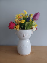 Load image into Gallery viewer, Sass and Belle Ceramic Speckled Face Vase Gift 20cm Tall New
