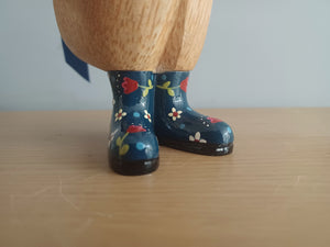 DCUK Blue Floral Boots Duckling Named KYLIE New