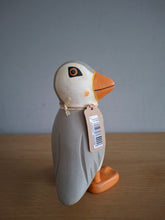 Load image into Gallery viewer, DCUK Puffings Baby Wooden Puffin Bird Named MICHELLE  Coastal Gift Ornament NEW
