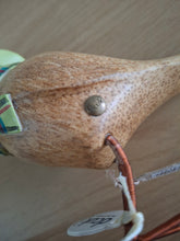 Load image into Gallery viewer, DCUK Garden Bird Green Tartan Hat and Scarf Named BEN  Wooden Gift
