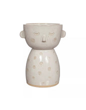 Load image into Gallery viewer, Sass and Belle Ceramic Speckled Face Vase Gift 20cm Tall New
