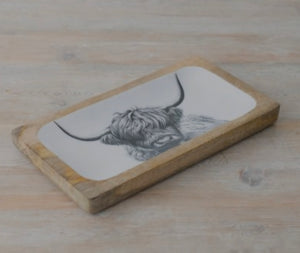 Highland Cow Serving Tray