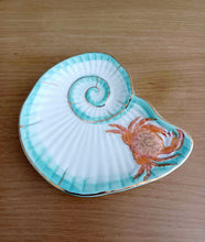 Load image into Gallery viewer, House of Disaster Coral Sea Shell and Crab Coastal Trinket Dish Gift 12cm Long NEW
