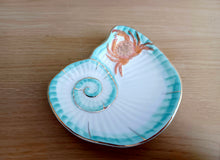 Load image into Gallery viewer, House of Disaster Coral Sea Shell and Crab Coastal Trinket Dish Gift 12cm Long NEW
