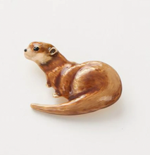 Load image into Gallery viewer, BROOCH Fable England Enamel OTTER Brooch Jewellery

