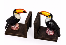 Load image into Gallery viewer, BOOKENDS Cast Iron Antiqued Toucan Bookends McGowan &amp; Rutherford
